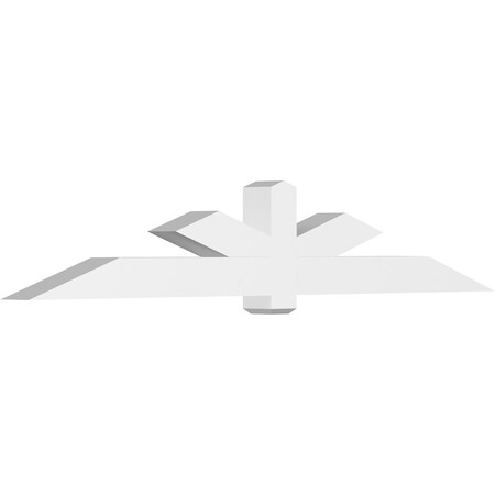 Ekena Millwork Kennewick Architectural Grade PVC Gable Bracket, 108"W x 18"H x 6"D x 6"F, 4/12 Pitch GBP108X18X0606KEN00